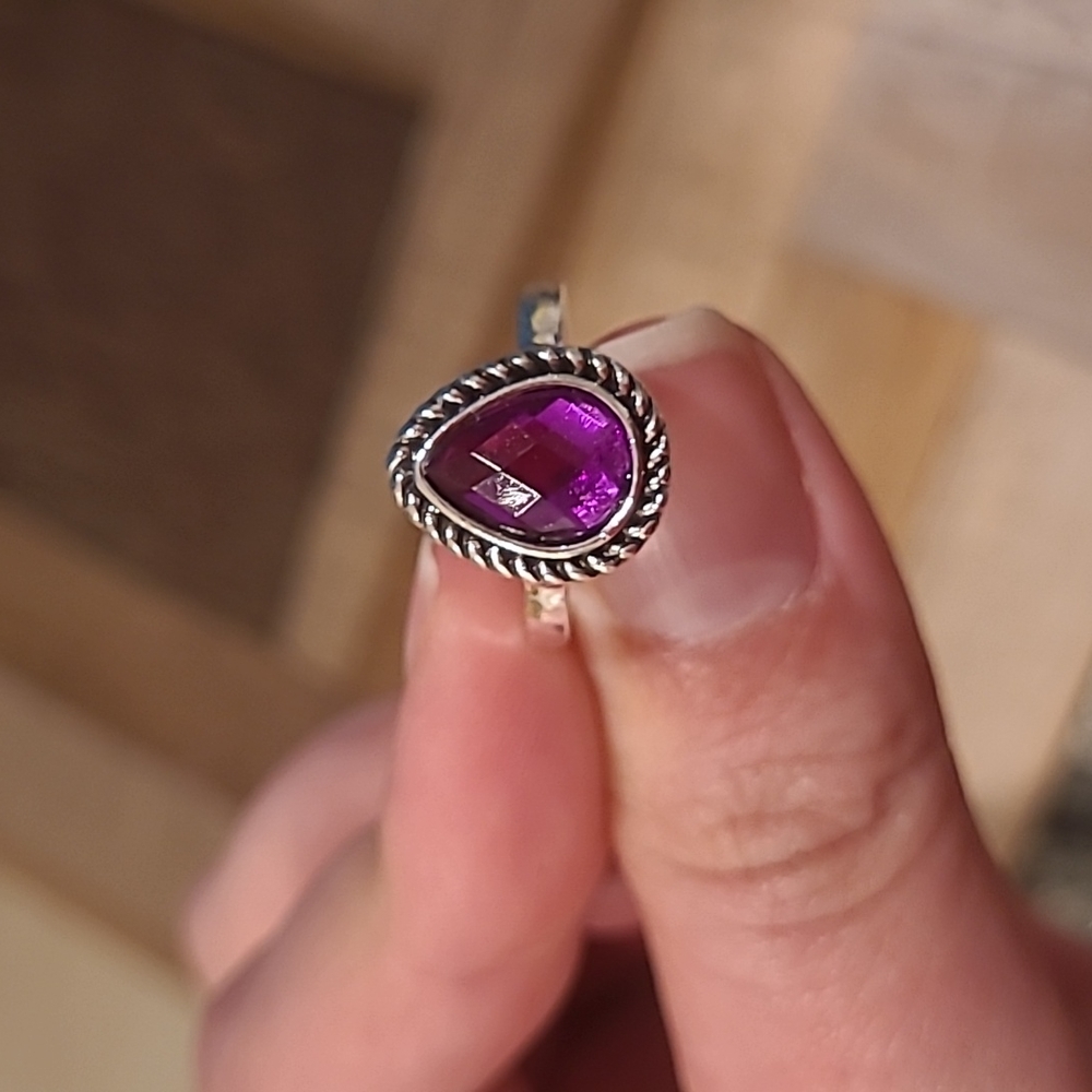 Size 7.5 - Purple Bohemian Ring